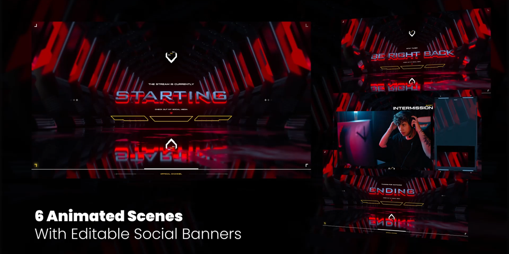 Futuristic Stream Overlay Pack